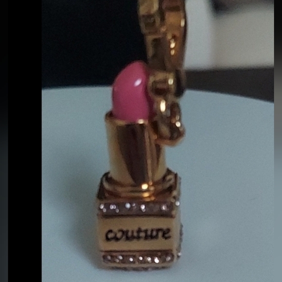 Gold and Pink Lipstick Charm - Picture 3 of 3
